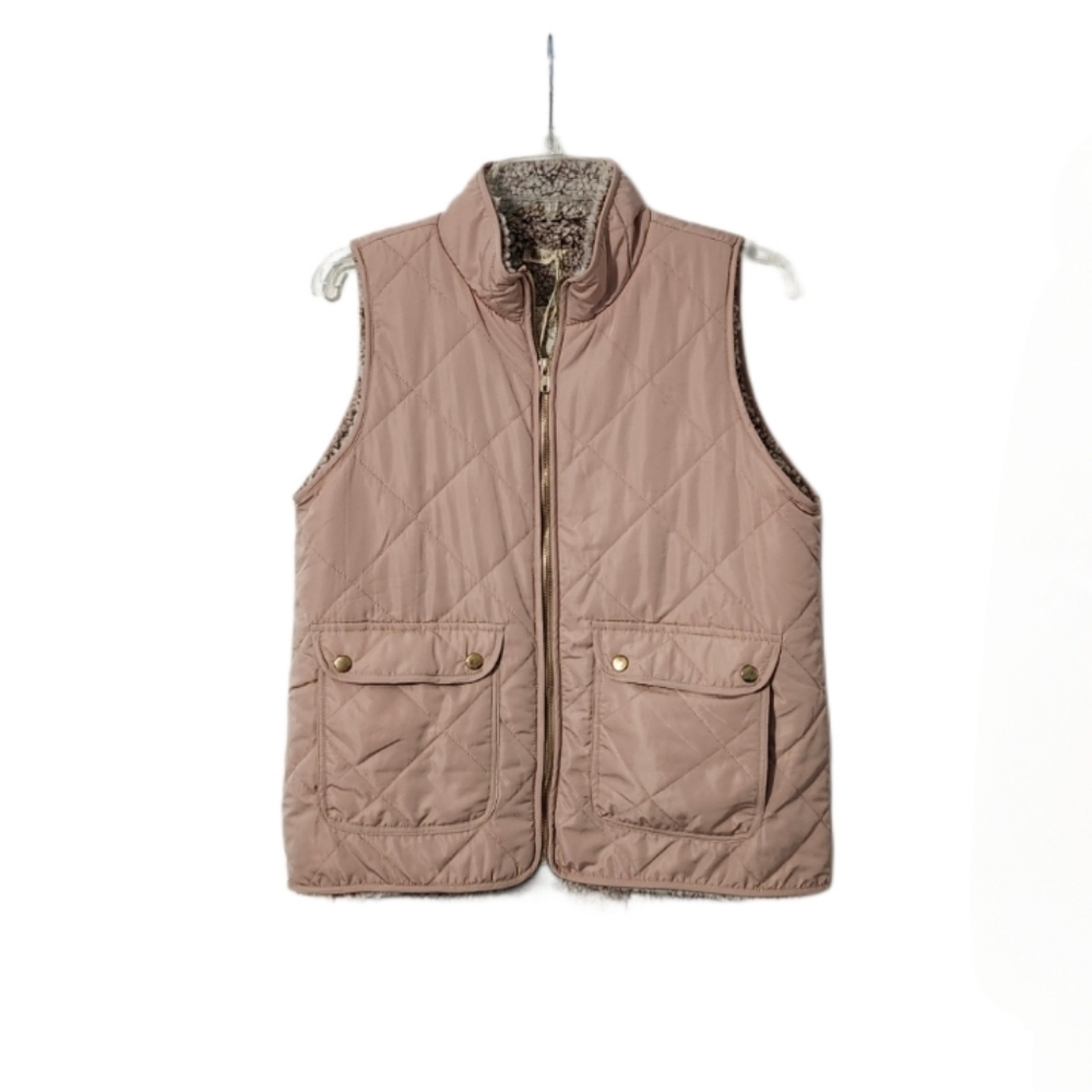 NWT   Hem & Thread   Quilted Vest   Women's   Size M    Blush Color